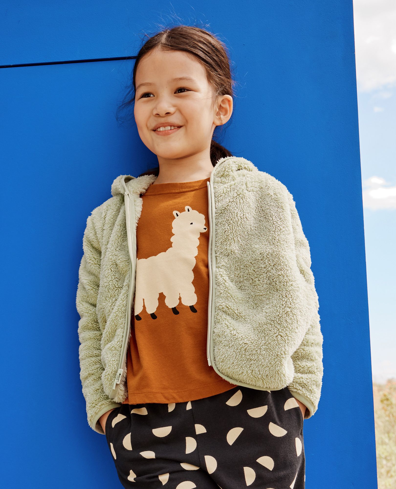 Long Sleeve Relaxed Fit Graphic T-Shirt in Donna the Llama on Dogwood - main