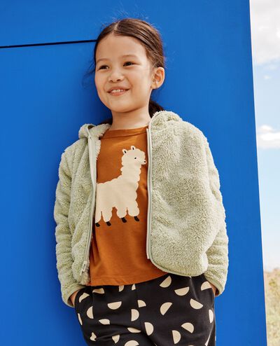 Long Sleeve Relaxed Fit Graphic T-Shirt in Donna the Llama on Dogwood - main