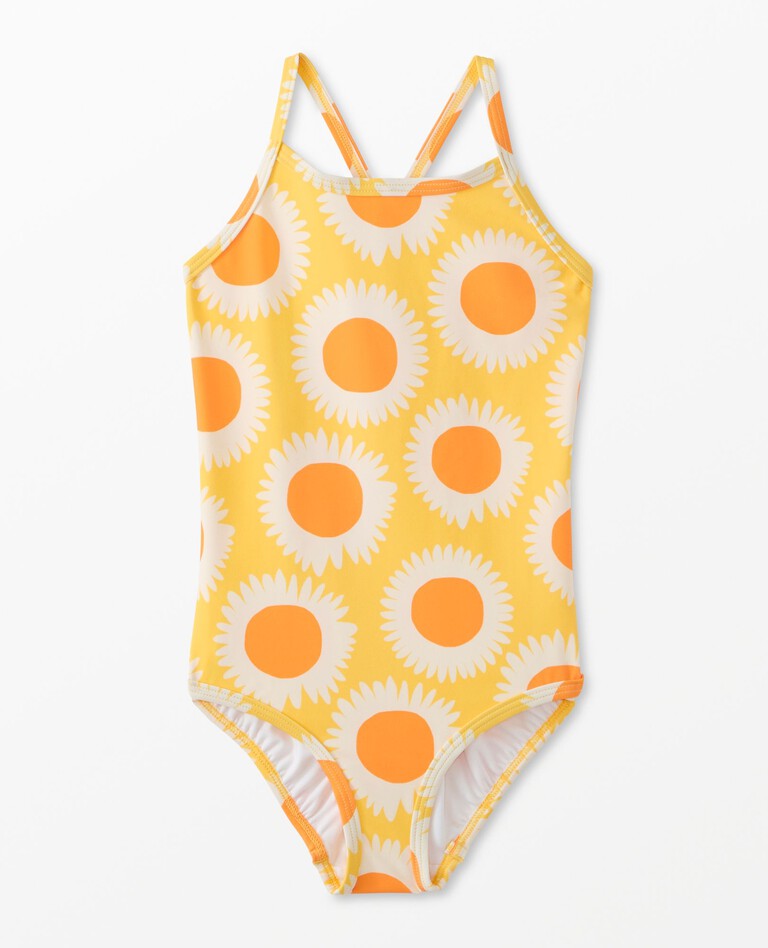 Crossback Swimsuit in Sunny Sunflowers - main