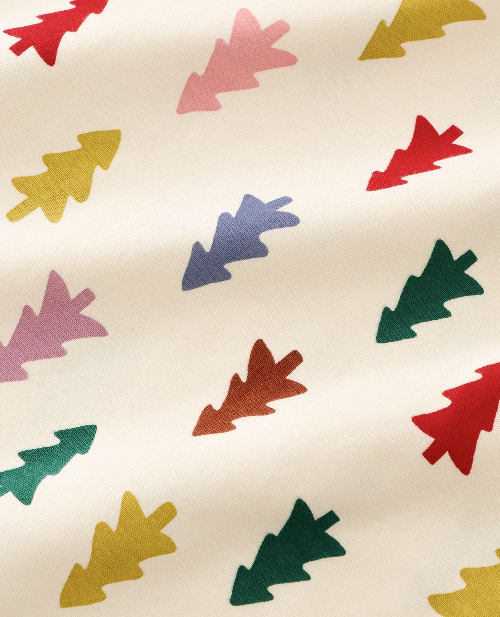 Holiday HannaJams™ Pajama Set in Festive Forest on Ecru - main