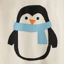 Baby Bodysuit & French Terry Sweatpants Set in Cute Penguin on Ecru - swatch