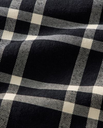 Women's Holiday Flannel Pajama Shorts in Black Tonal Plaid - main