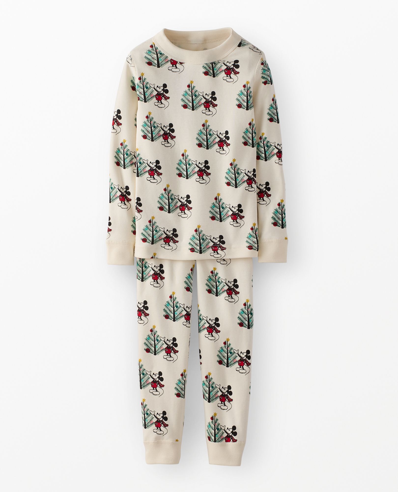 Disney Mickey Mouse Holiday HannaJams™ Pajama Set in Christmas Mickey on Ecru - main