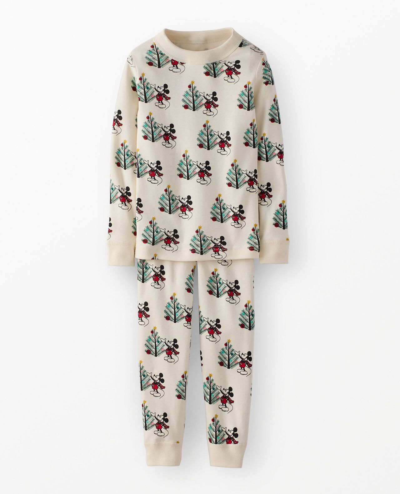 Disney Mickey Mouse Holiday HannaJams⢠Pajama Set in Christmas Mickey on Ecru - main