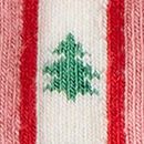 Holiday Crew Socks in Tree Ribbons on Pink - swatch