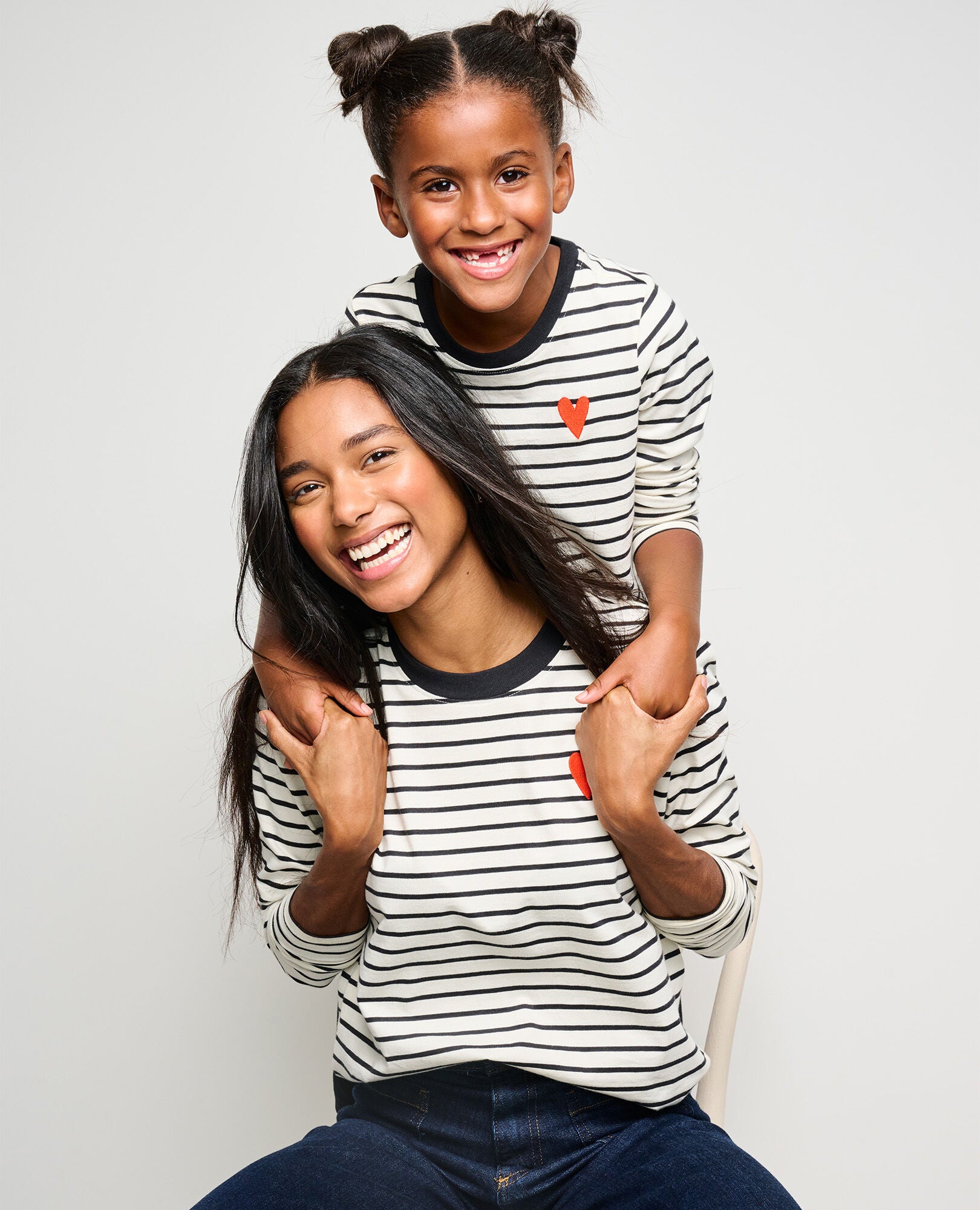 Girls striped shop t shirt