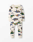 Long John Pajamas In Organic Cotton in Dino Roar - main
