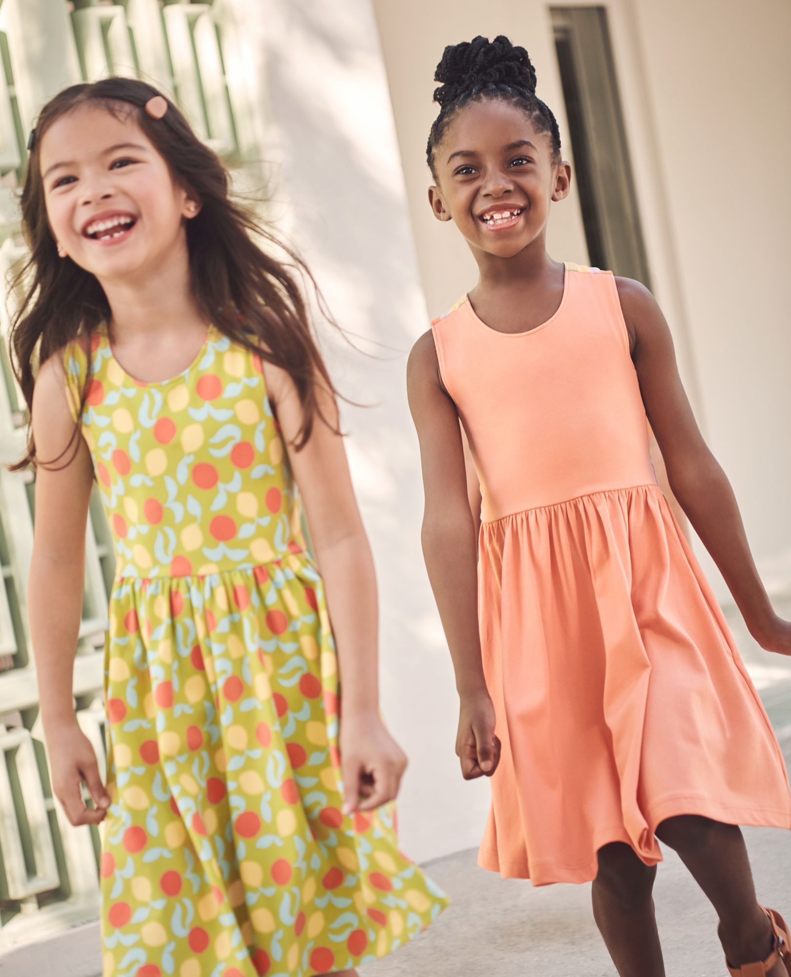 Rainbow Crossback Skater Dress with Pockets in Blooming Dahlia - main