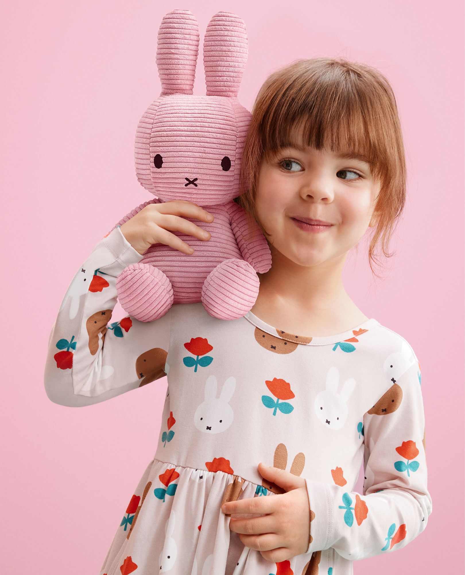 Miffy Long Sleeve Skater Dress with Pockets in Miffy Melanie Rose - main