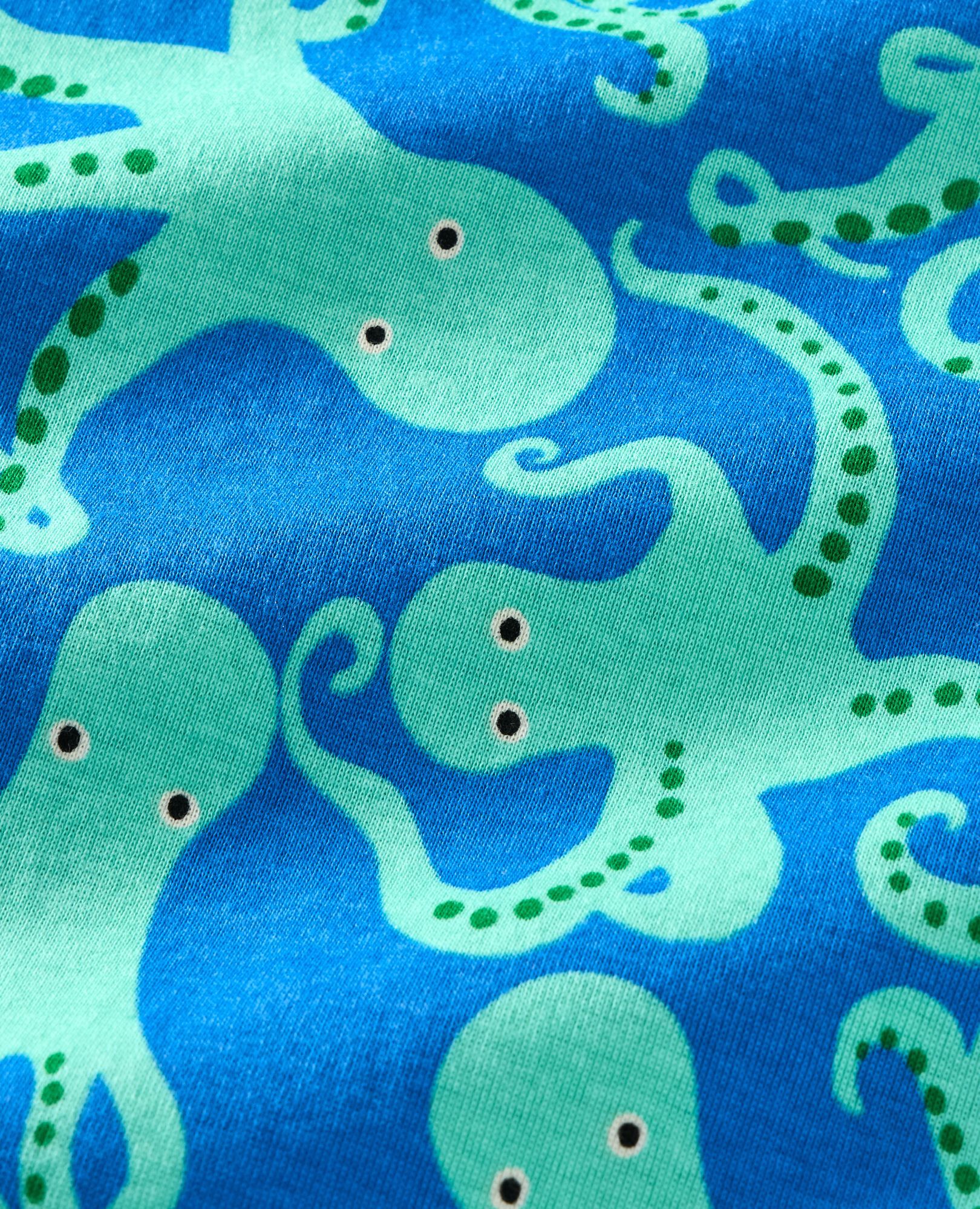 HannaJams™ Pajama Set in Opal Octopus on Swedish Sky - main