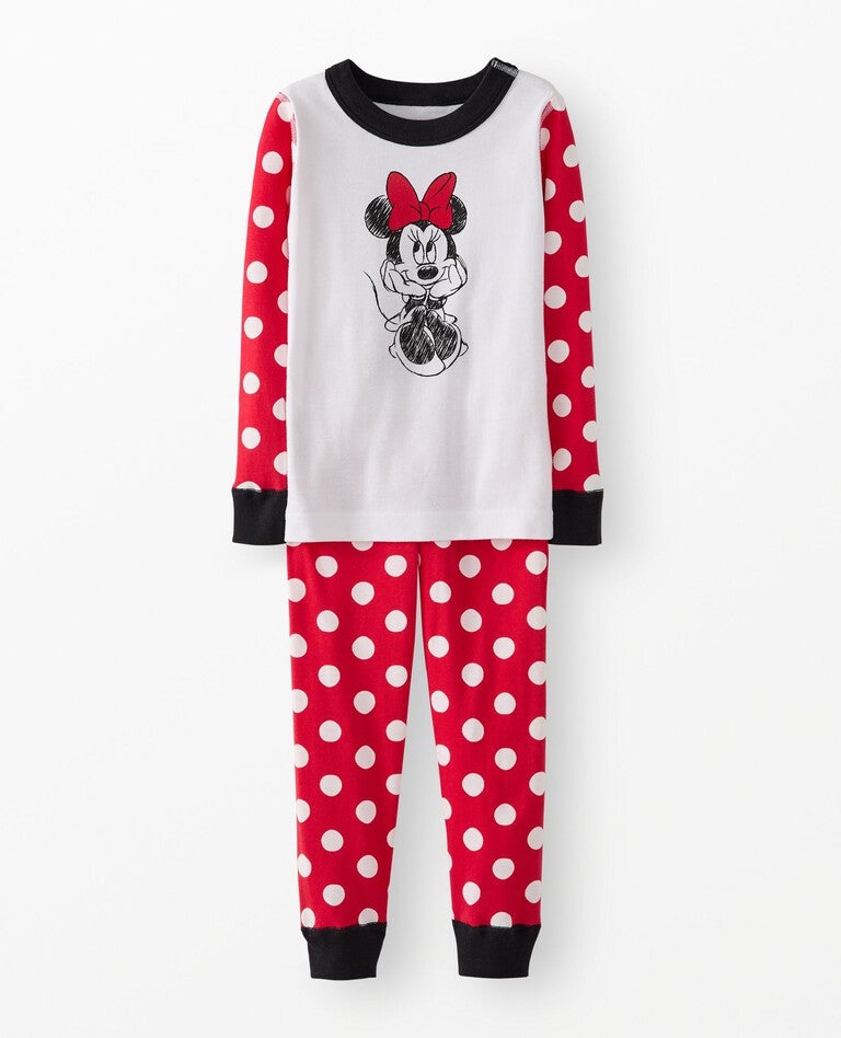 Kids Disney Minnie Mouse Dot Long John Pajama Set in  - main