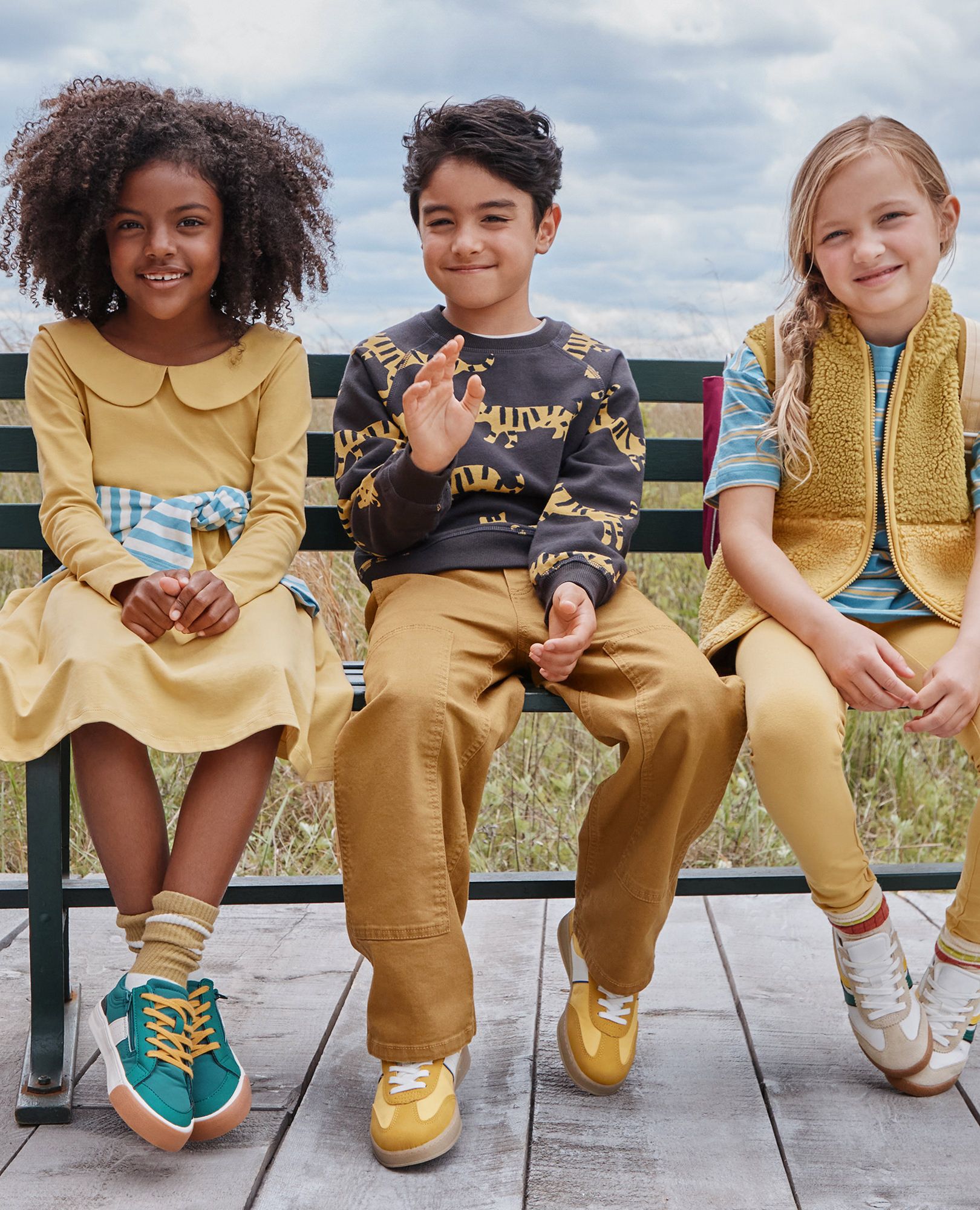 Loose Fit Canvas Carpenter Pants in Old Gold - main