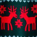 Adult Holiday Flannel Pajama Pants in Dear Deer on Green - swatch