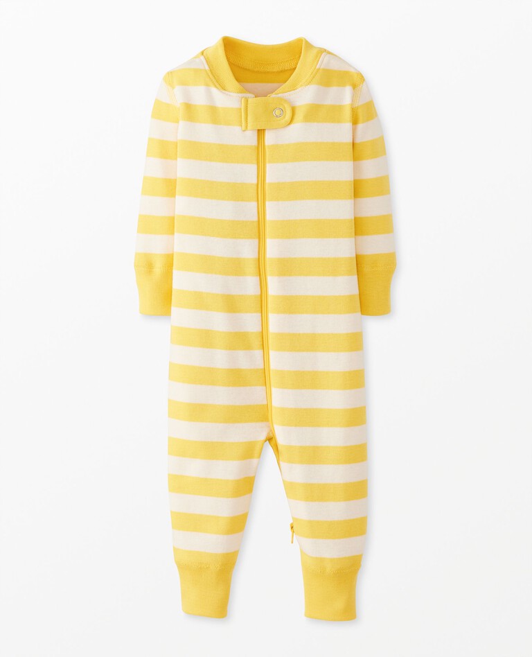 Baby Striped 2-Way Zip Sleeper in Warm Sun - main