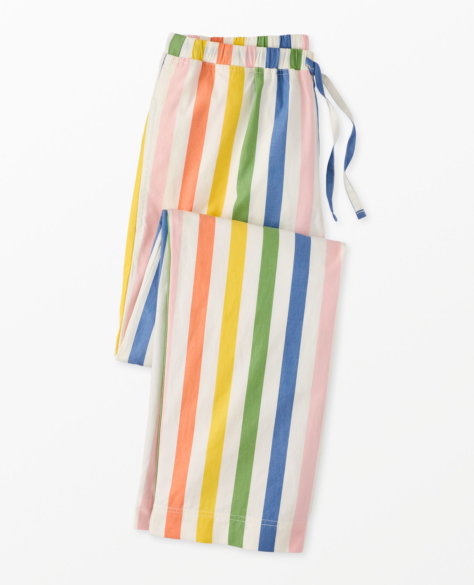 Adult Poplin Pajama Pants in Summer Rainbow Stripe - main