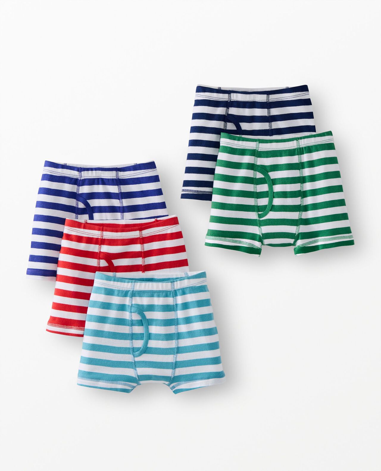 5-Pack Organic Cotton Boxer Briefs in Boys Striped 5PK - main