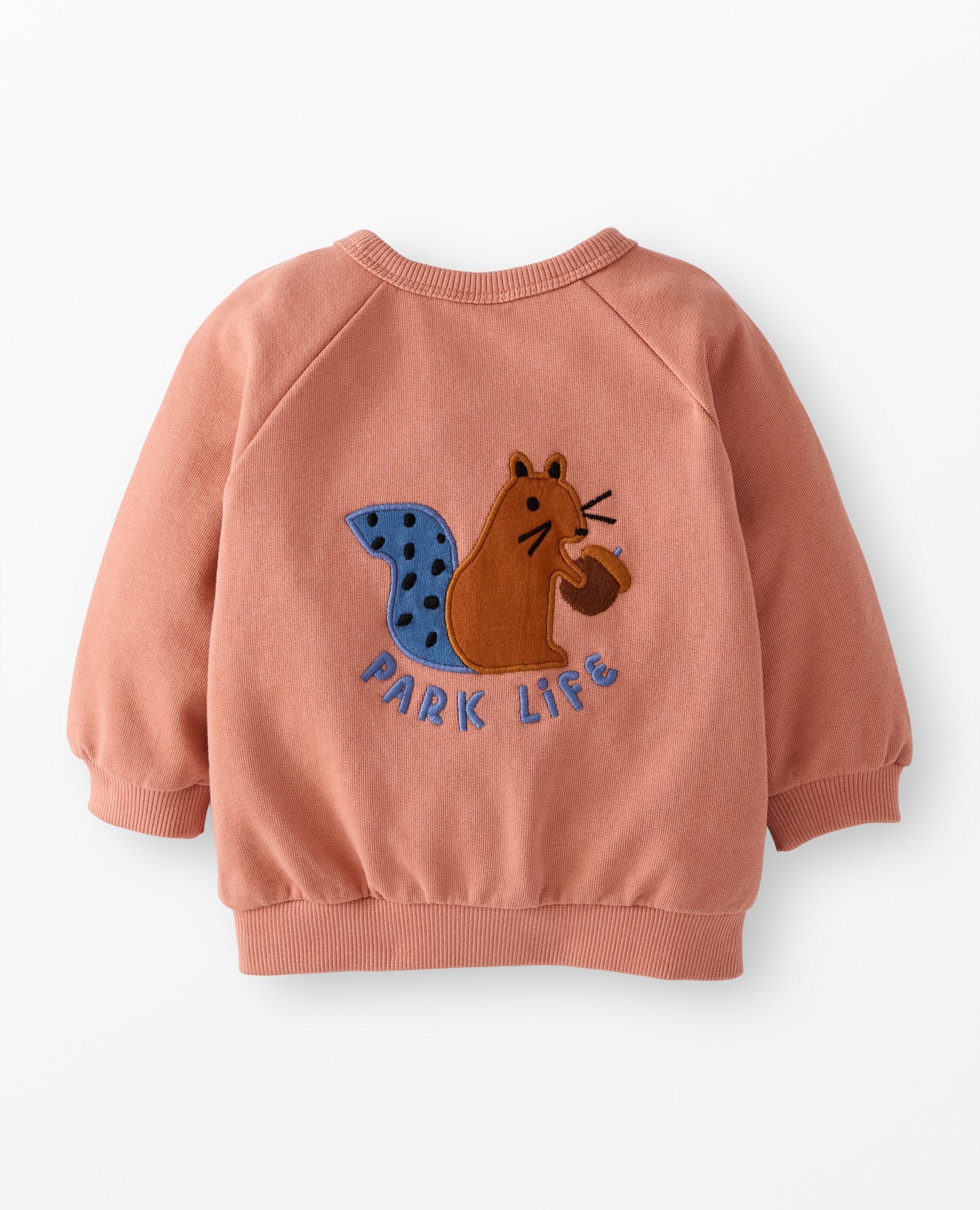 Baby Oversized French Terry Snap Jacket in Rose Dawn - main