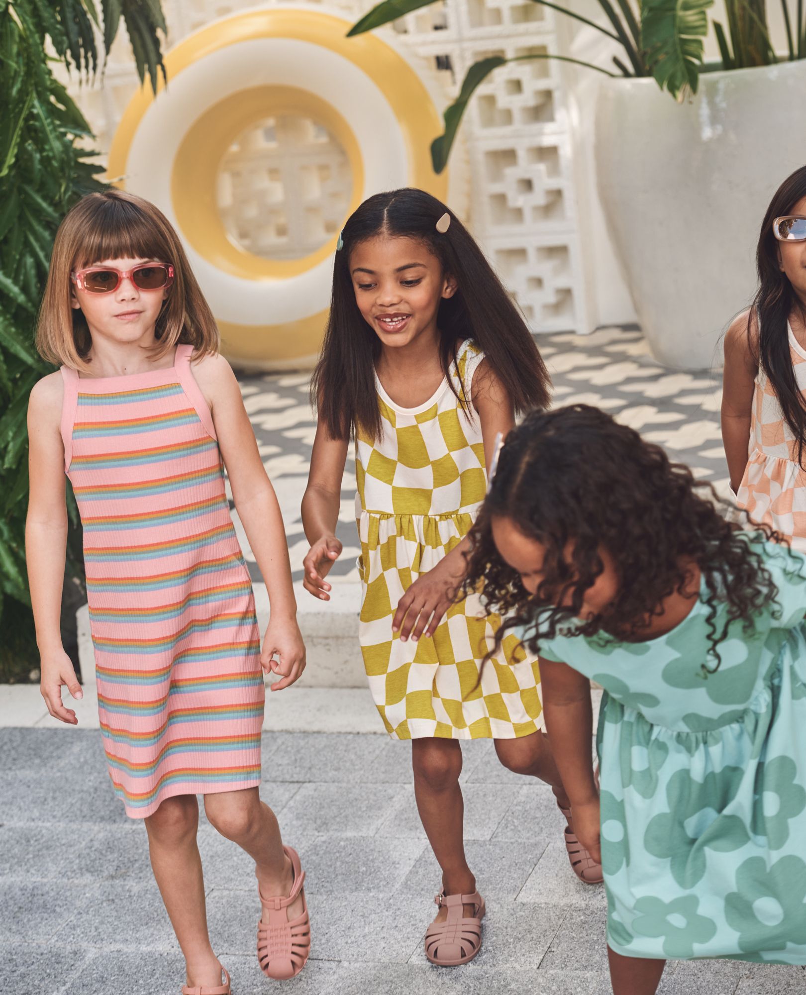 Sleeveless Ribbed Dress in Blush Pink - main