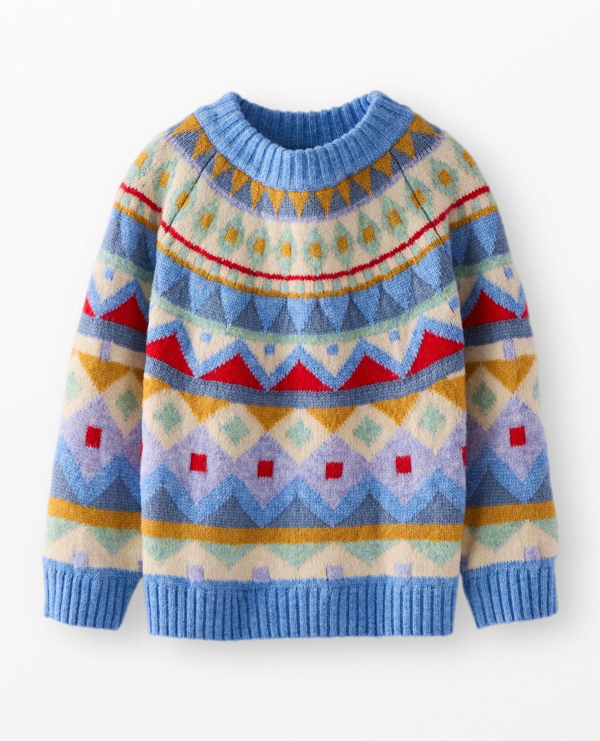 Fair Isle Mock Neck Sweater in Colorful Fair Isle - main
