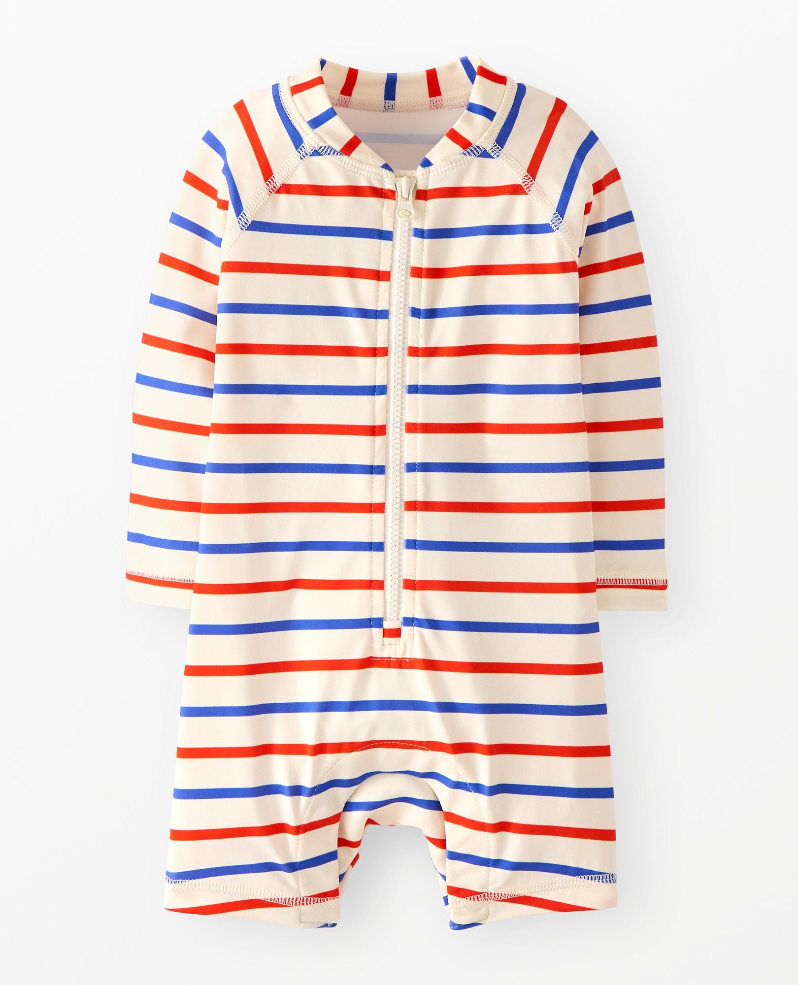 Baby Rashguard Swimsuit in RWB Stripe - main