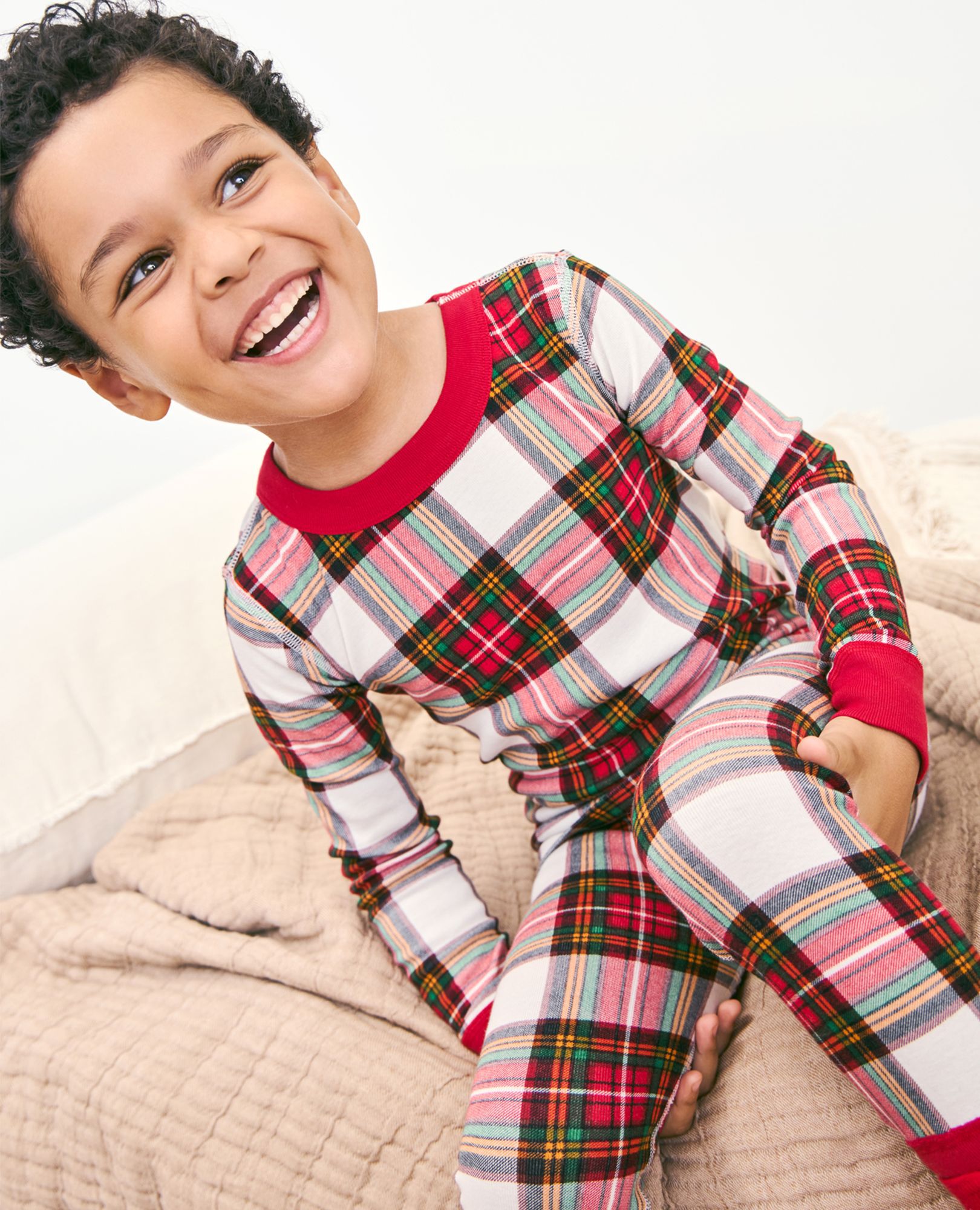 Kids Holiday Long John Pajama Set