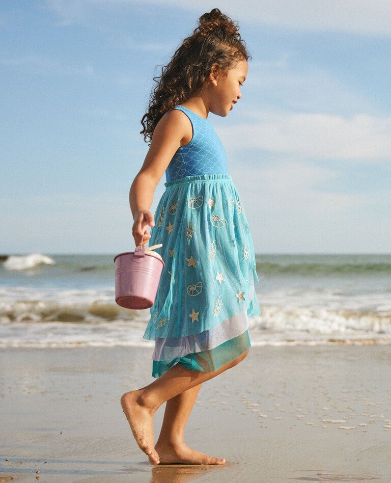 Disney's Little Mermaid Tulle Dress in Little Mermaid Blue - main