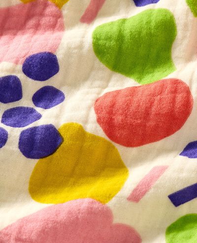 Sleeveless Muslin Dress with Pockets in Fresh Fruit - main