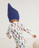 Baby Gnome Hat In Recycled Microfleece in Navy Blue - main