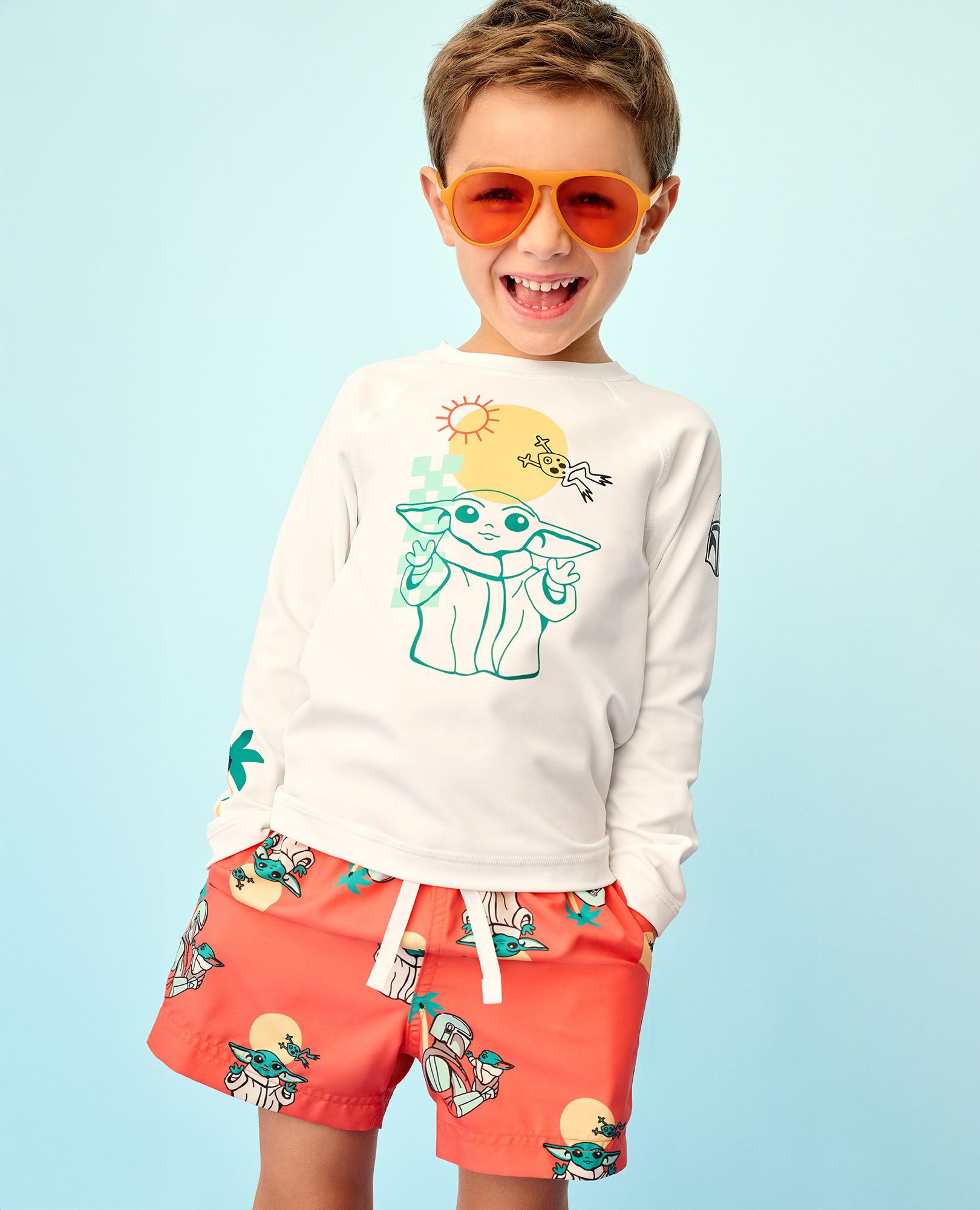 STAR WARS™ Rashguard Top in The Mandalorian and Grogu Beach - main