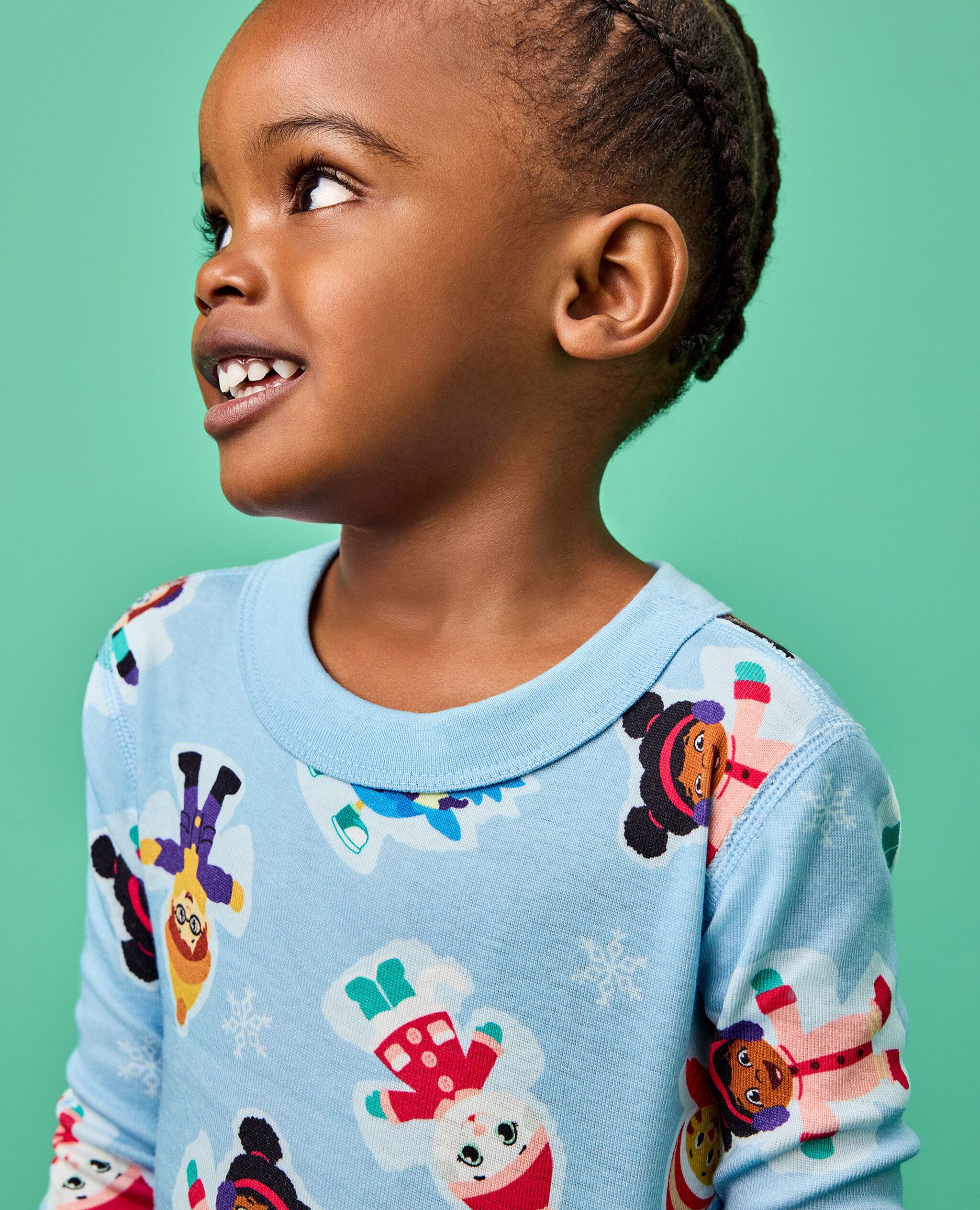 Daniel Tiger Holiday HannaJams™ Pajama Set in Daniel Tiger Snow Angels on Blue - main