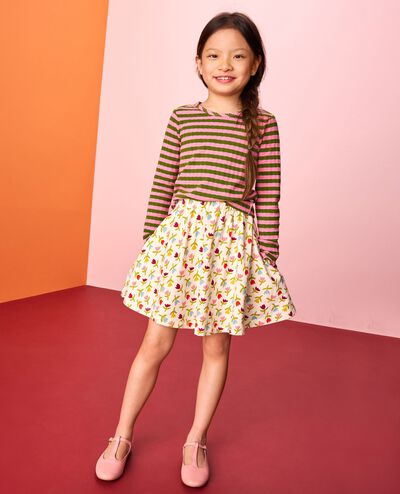 Long Sleeve Pointelle Top in Fuchsia/Cactus - main