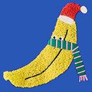 Holiday French Terry Graphic Sweatshirt in Festive Banana - swatch