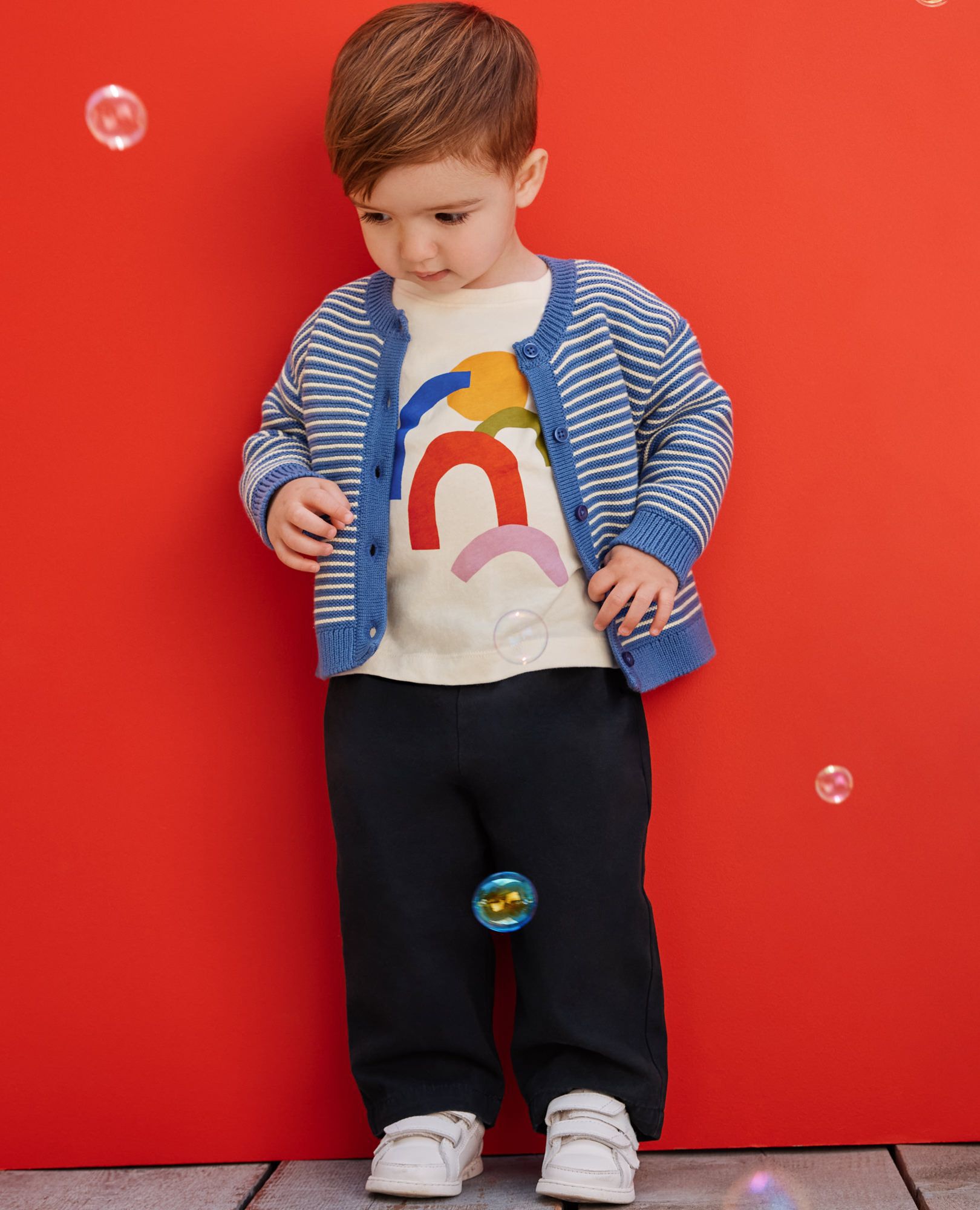 Baby Canvas Barrel Pants in Black - main