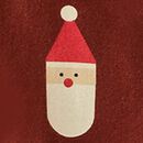 Holiday Flannel Pajama Set in Scandi Santa on Cocoa Brown - swatch