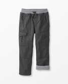 Double Knee Jersey Lined Relaxed Cargo Pants in Loft Grey - main