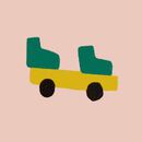 Oversized French Terry Bubble Sweatshirt in Skateboarding on Pink - swatch