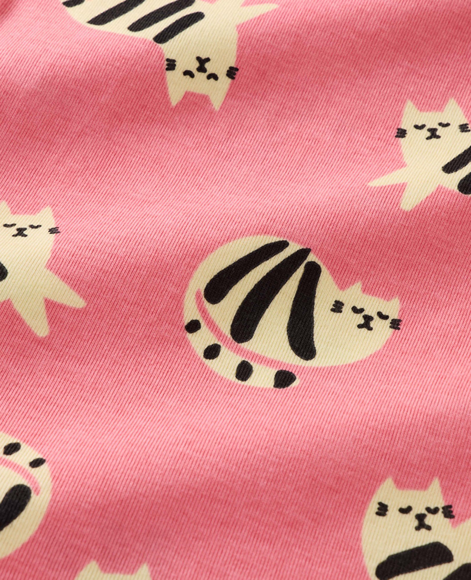 HannaJams™ Pajama Set in Playful Cats on Strawberry Ice - main