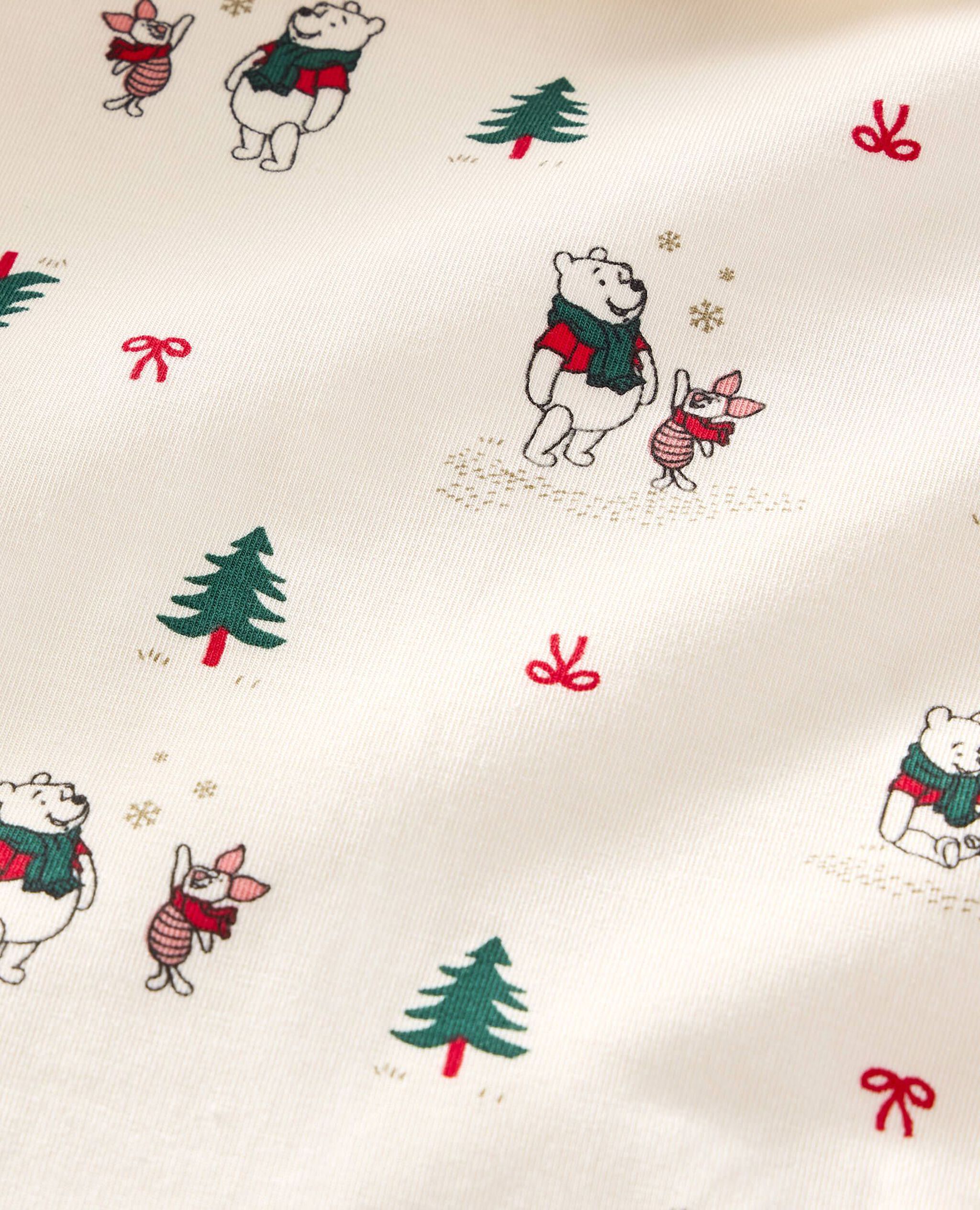 Disney Winnie the Pooh Holiday HannaSoft™ Stretch Sleeper in Winnie the Pooh and Piglet on Ecru - main