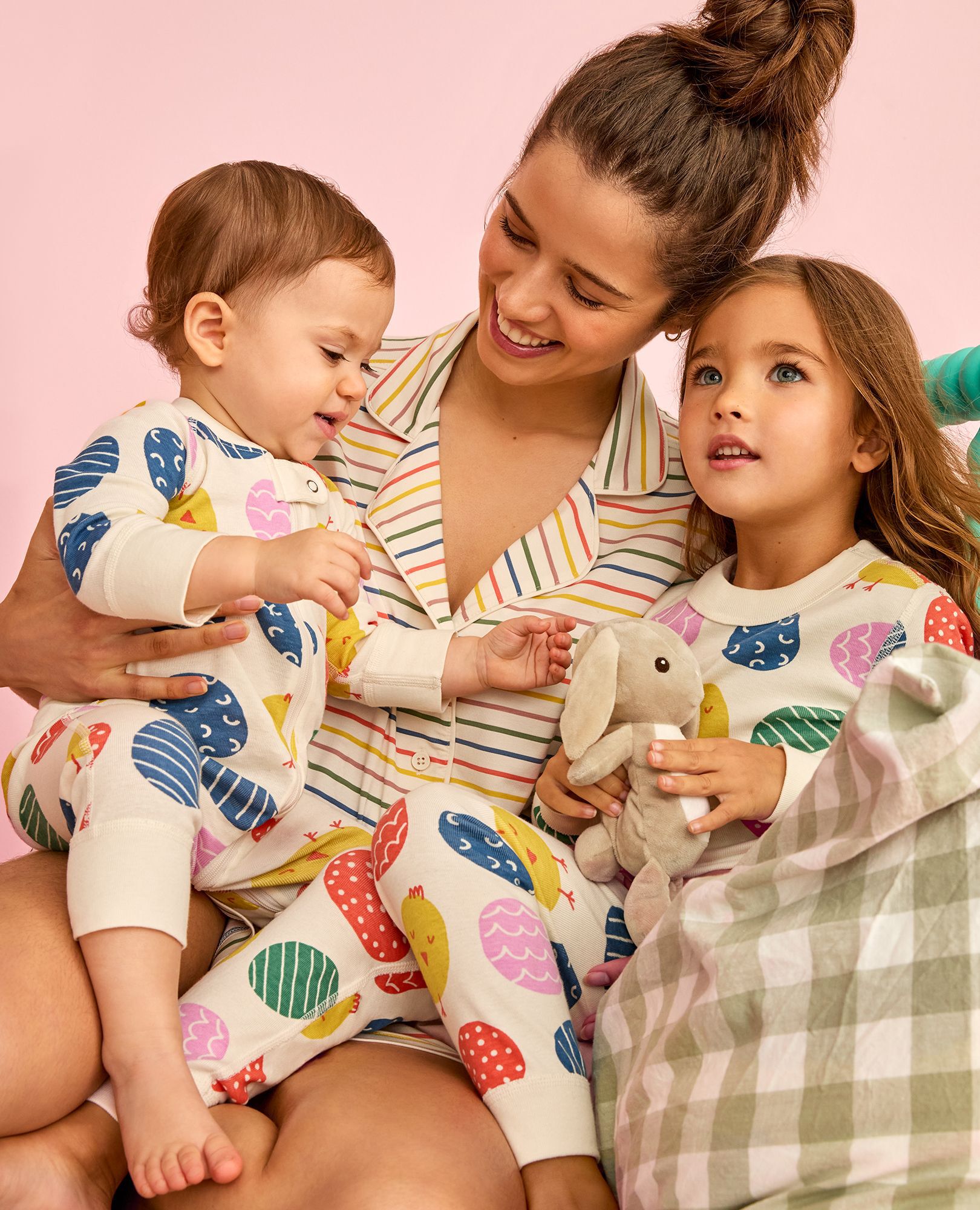 Women's Short Sleeve HannaSoft™ Pajama Set in Multi Stripe - main