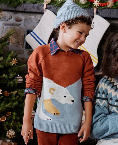 Polar Bear Sweater in Happy Polar Bear - main