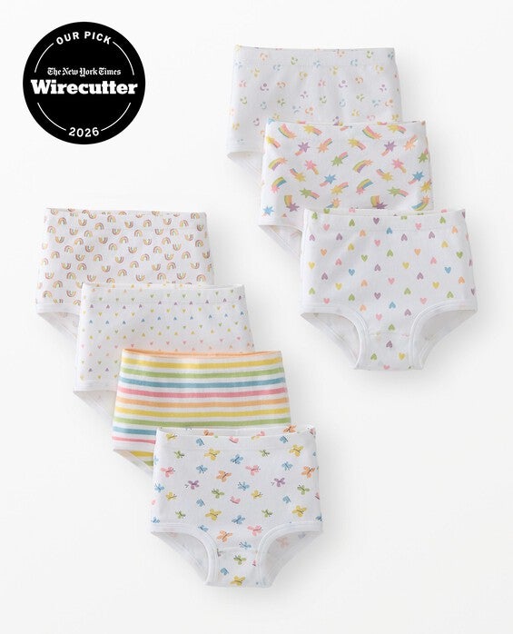 Women's Girls Rainbow 7Pk 7-Pack Organic Cotton Classic Underwear in 100% Cotton - Size Little Kids S by Hanna Andersson