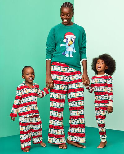 Bluey Holiday Flannel Pajama Set in Bluey Fairisle - main