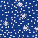 Adult Holiday Long John Pajama Top in First Snow on Galactic Blue - swatch