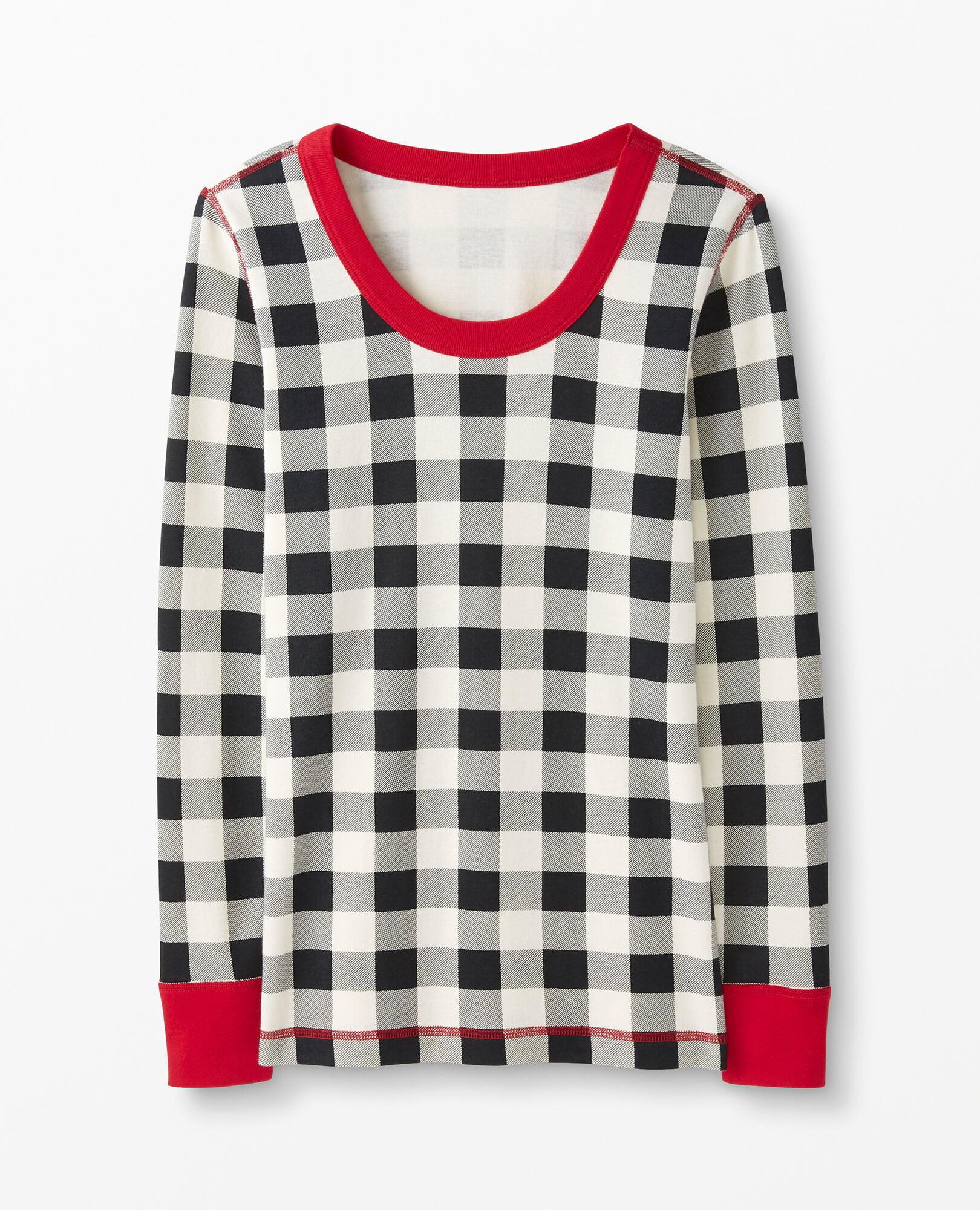 Women s Holiday Print Long John Pajama Top