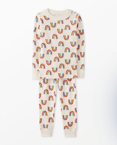 HannaJams™ Pajama Set in Rainbow Collective on Ecru - main