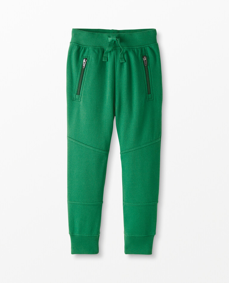 Double Knee Slim Sweatpants in Fjord Green - main