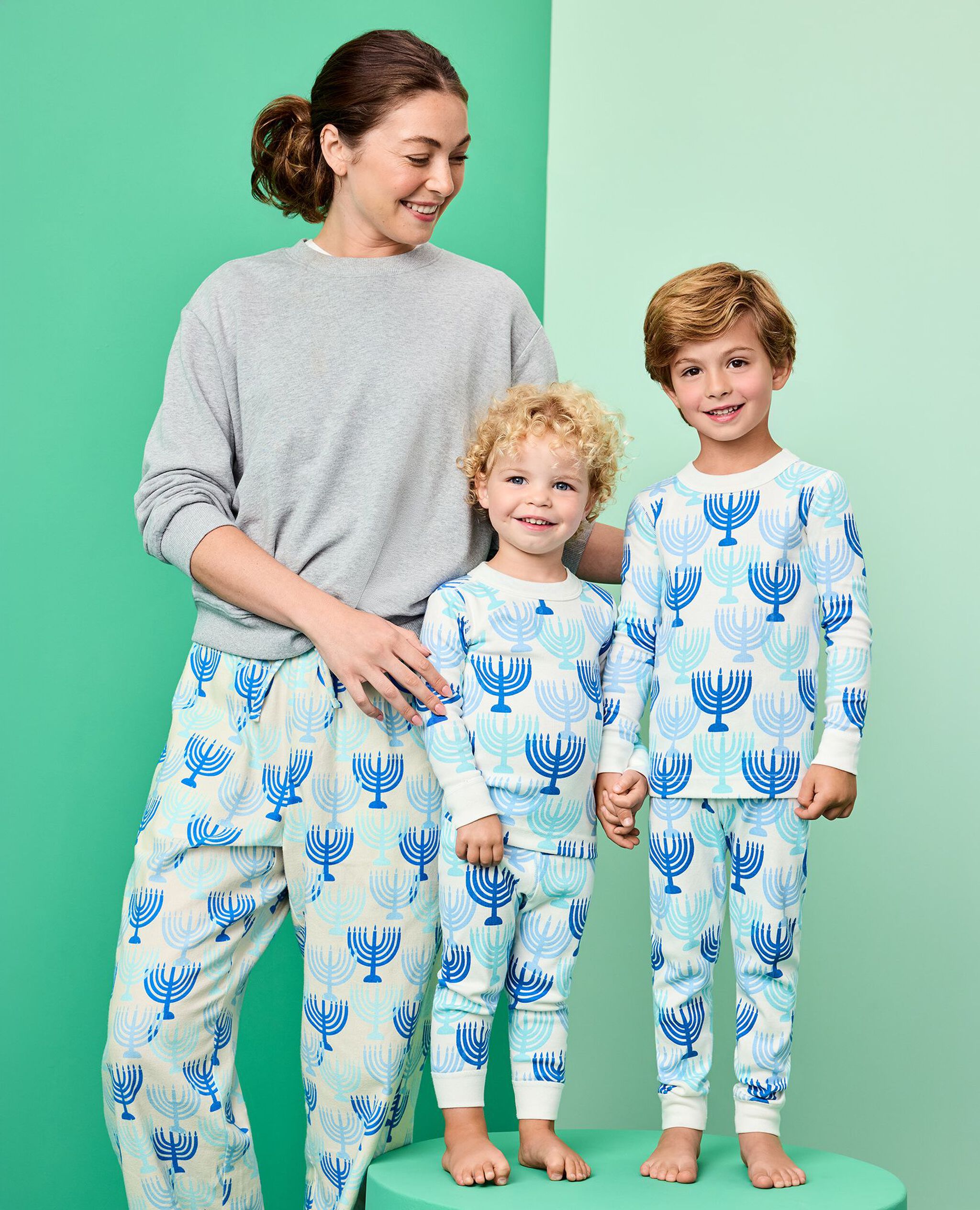 Holiday HannaJams™ Pajama Set in Menorahs - main