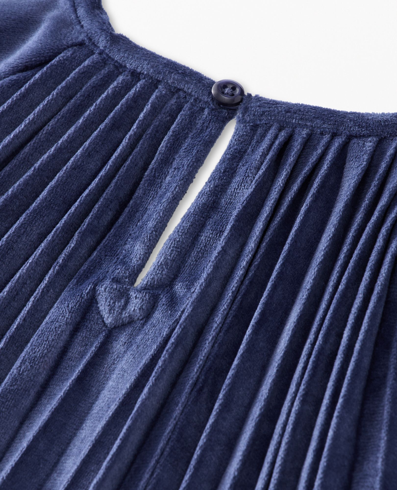 Navy Blue Long Sleeve Faux Suede Dress in 100 Poly Little Girls Size 4 by Hanna Andersson