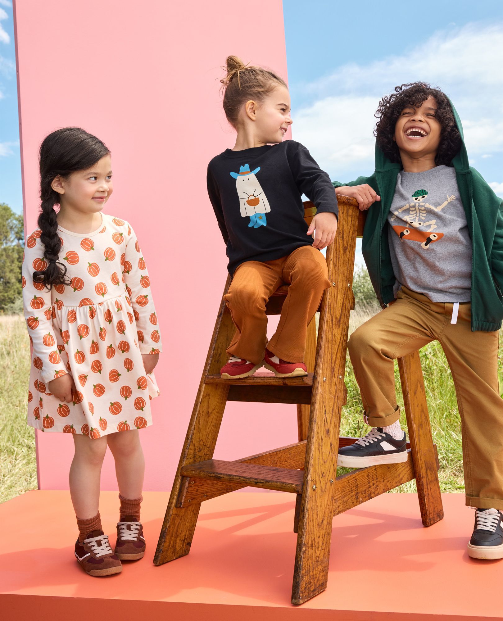 Halloween Long Sleeve Classic Fit Graphic T-Shirt in Boot Scootin' Ghost - main