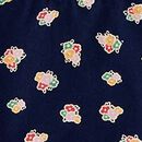 Baby Long Sleeve Poplin Dress & Bloomers Set in Flower Bunch on Navy - swatch